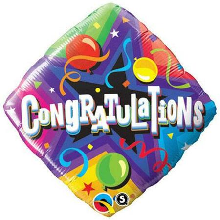 LOFTUS INTERNATIONAL 18 in. Congratulations Party Time Diamond Balloon Q3-4438